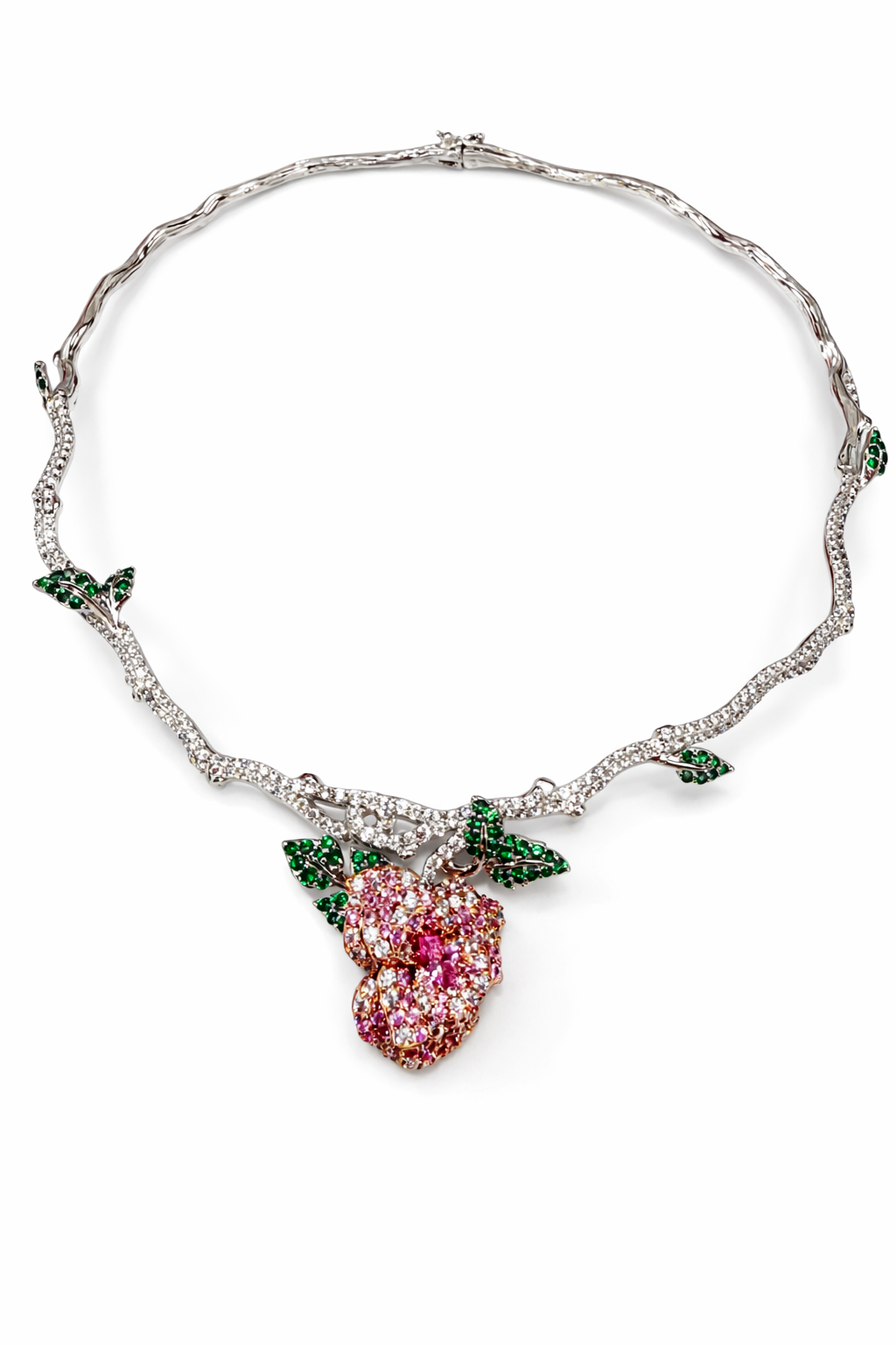 Blush Rose Garden Statement Necklace - alternate view