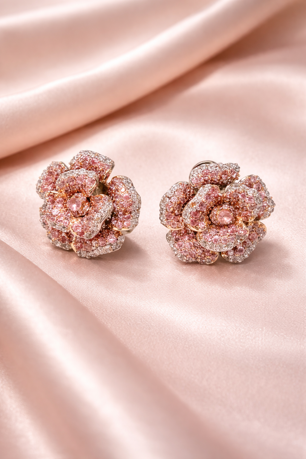 Blush Rose Garden Stud Earrings