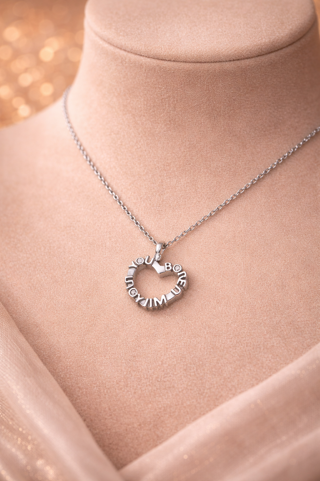 Bored without You Heart Pendant