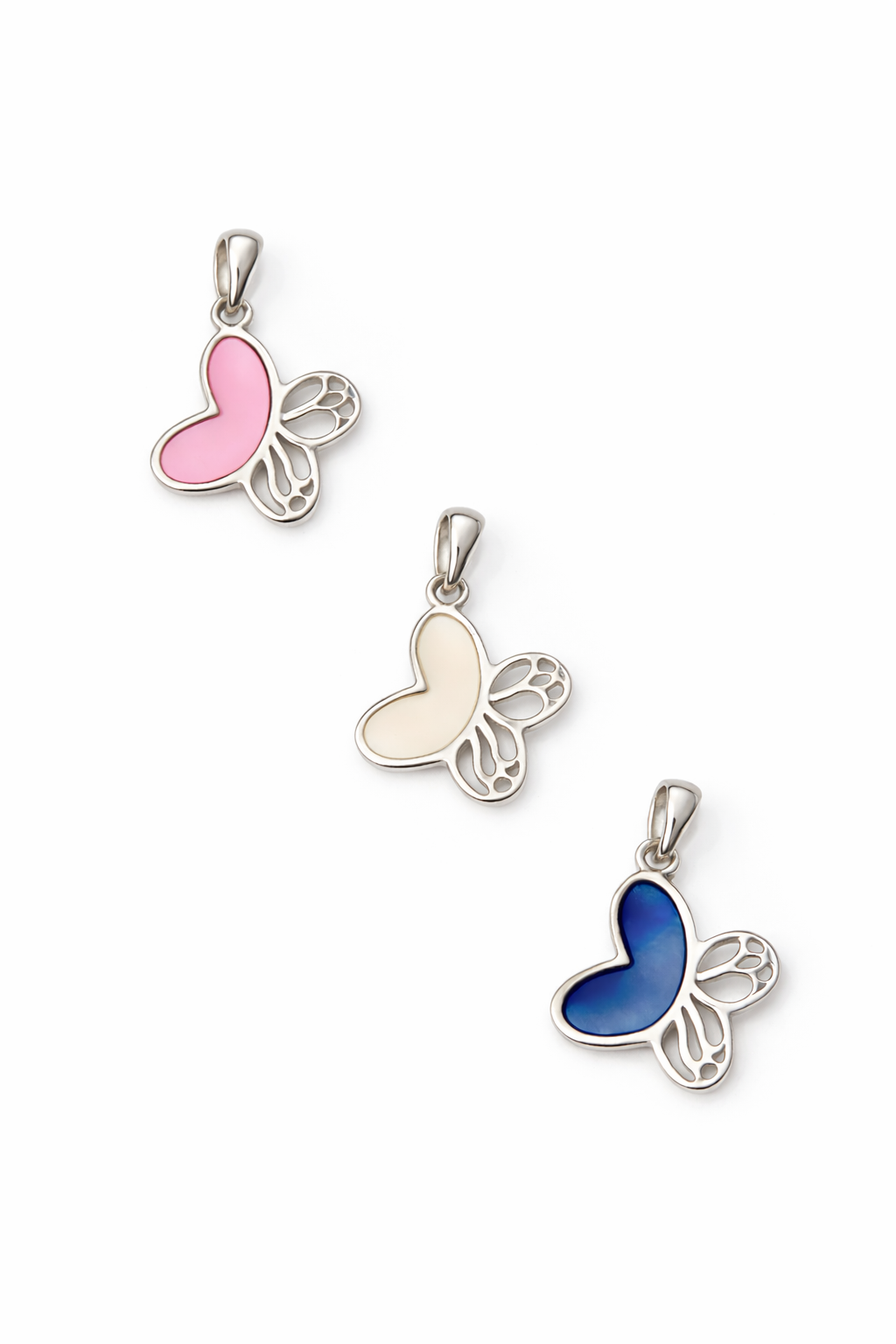 Butterfly Enamel Kids Pendant - alternate view