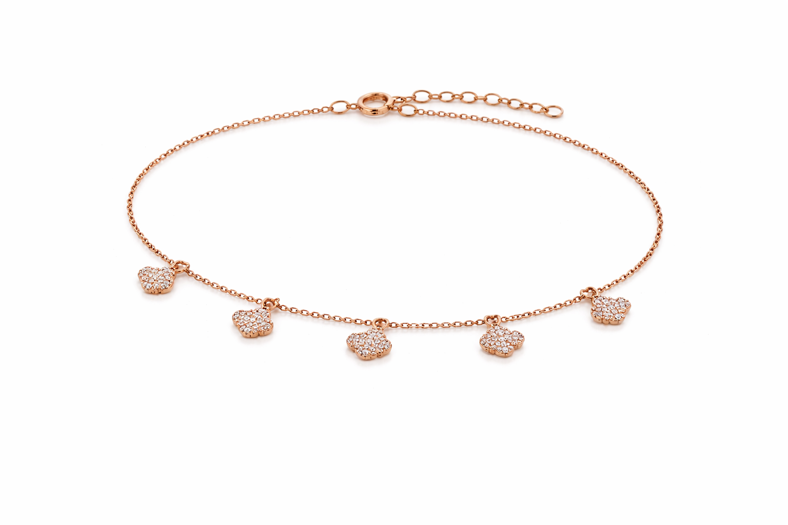 Crystal Clover Charm Necklace - alternate view