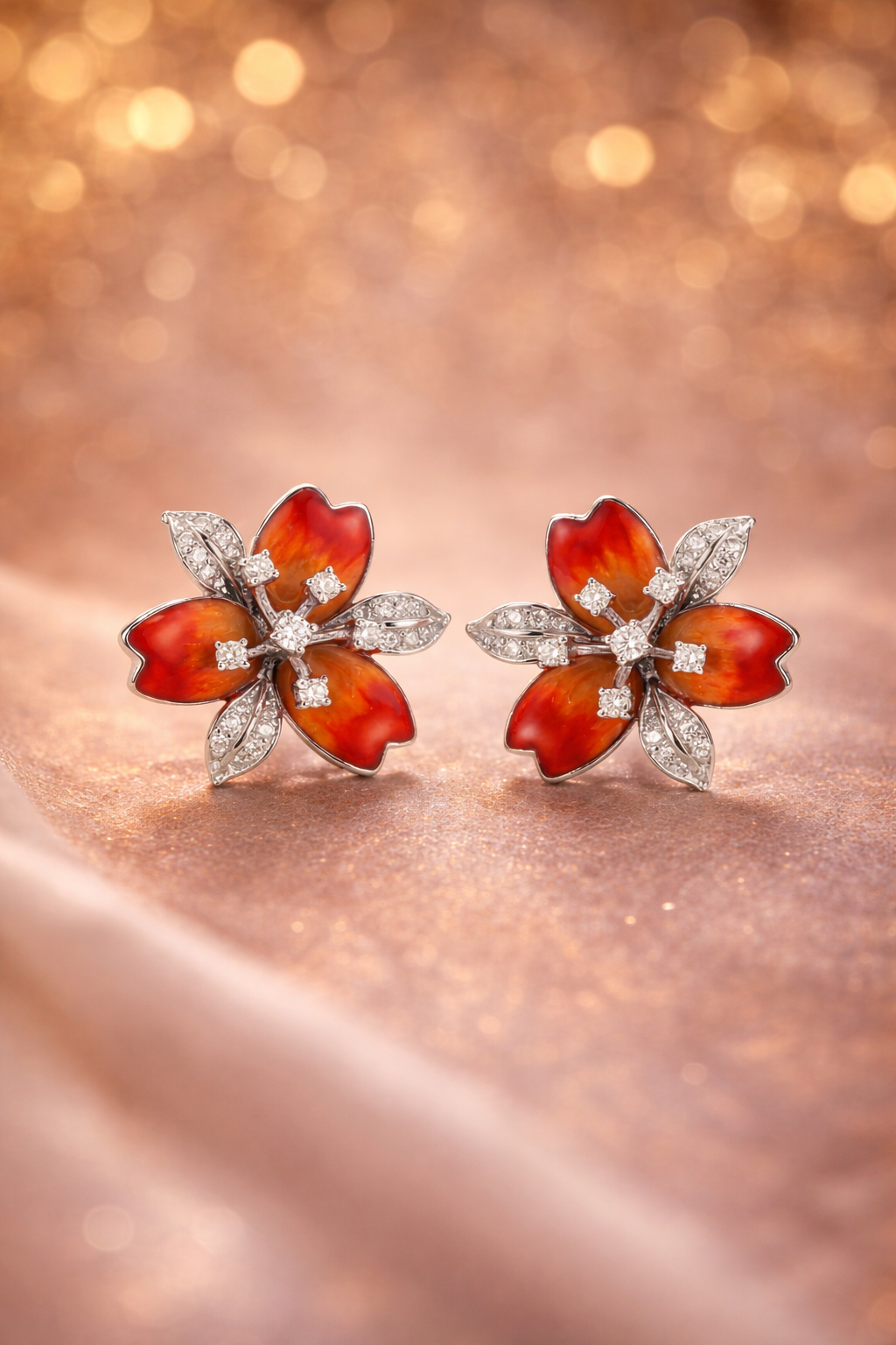 Flame Blossom Earrings