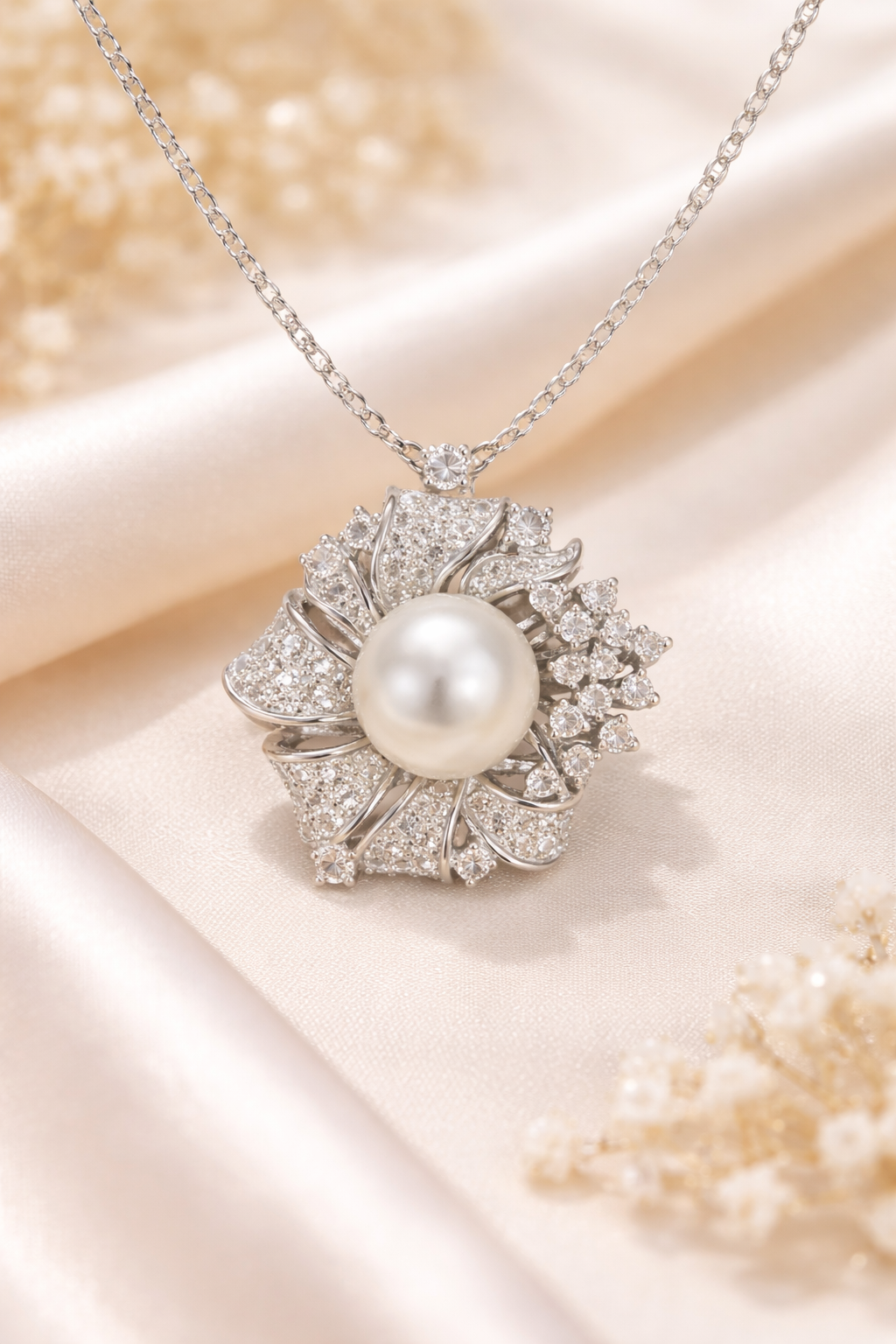 Pearl Radiance Crystal Pendant