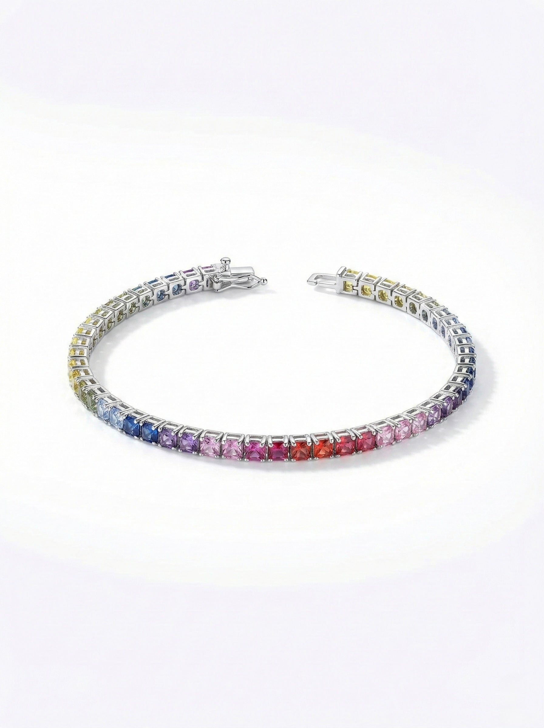 Rainbow Elegance Tennis Bracelet - alternate view