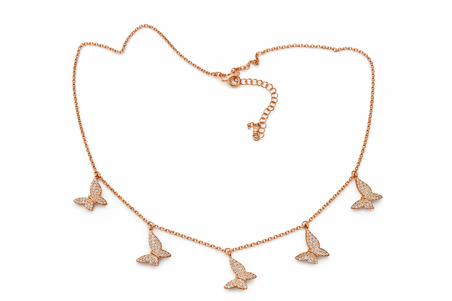 Silvpop Butterfly Charm Crystal Necklace - alternate view