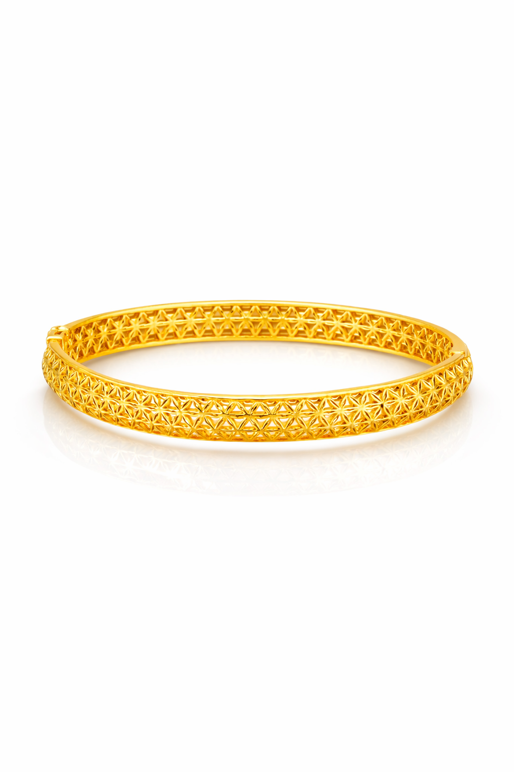 Silvpop Golden Lattice Pattern Bangle - alternate view
